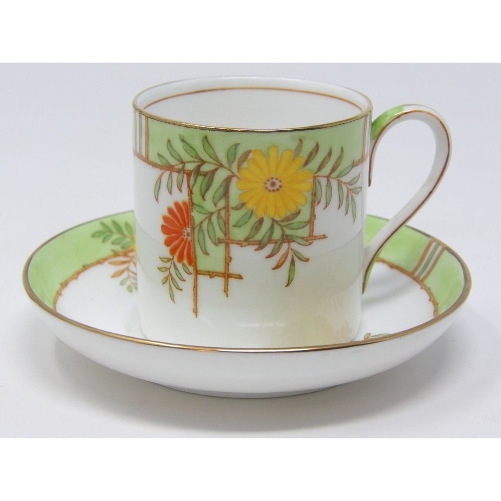 Vintage Aynsley England Bone China Demitasse Cups and Saucers Set of 4 White and